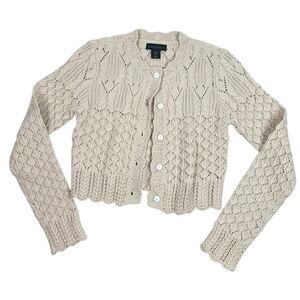 House of Harlow 1960 Cream Crochet Cardigan Small